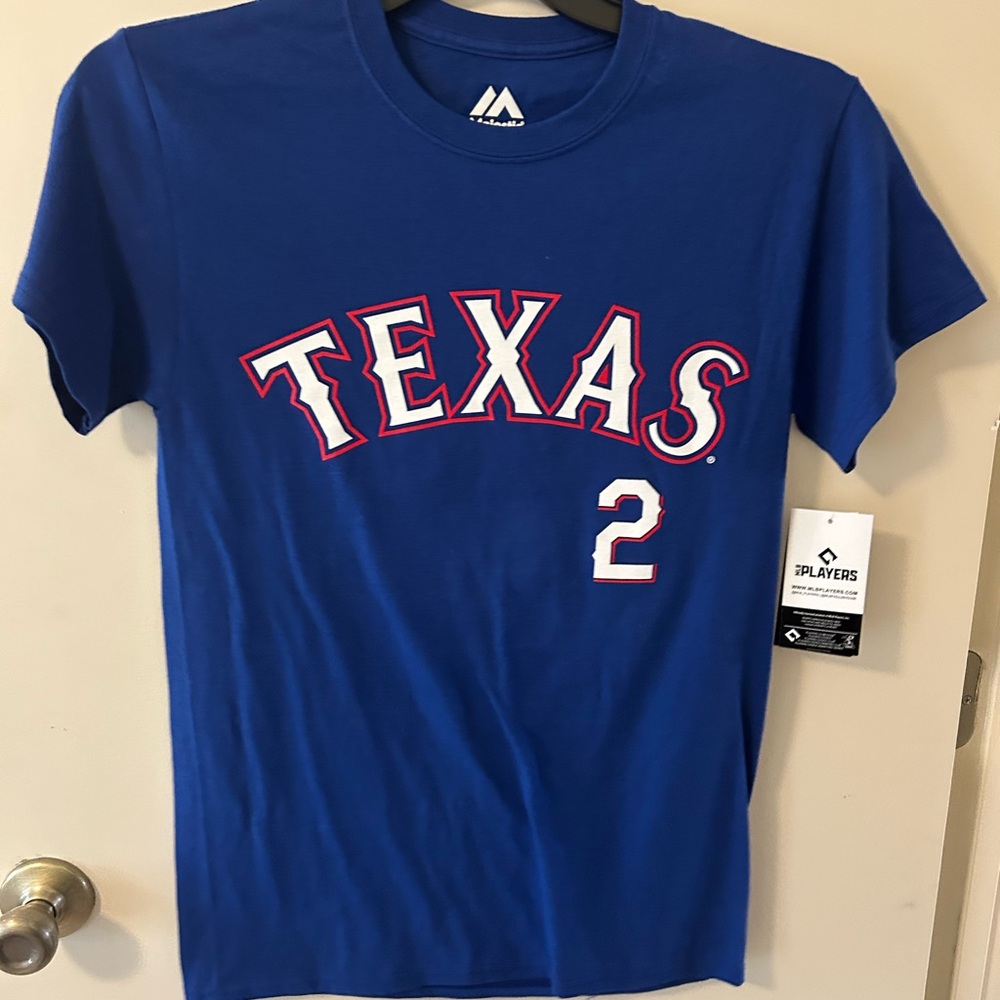 Blue Texas Rangers S Semien T-Shirt